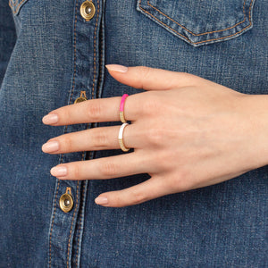  Pavé Bright Enamel Band - Adina Eden's Jewels