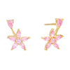 Light Pink Flower Teardrop Stud Earring - Adina Eden's Jewels