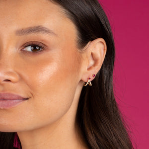  Diamond Cage Stud Earring 14K - Adina Eden's Jewels