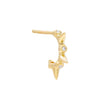  Diamond Bezel Spike Hoop Earring 14K - Adina Eden's Jewels