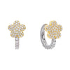  Two-Tone Flower Huggie Earring - Adina Eden's Jewels