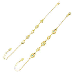 Gold Mini Shell Bracelet Combo Set - Adina Eden's Jewels