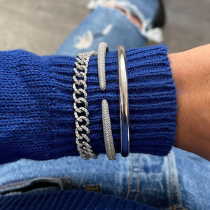  Full Pavé Cuban Chain Bracelet - Adina Eden's Jewels