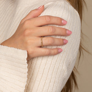  Flat Curb Chain Ring 14K - Adina Eden's Jewels