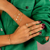  Emerald Triple Row Bamboo Ring - Adina Eden's Jewels