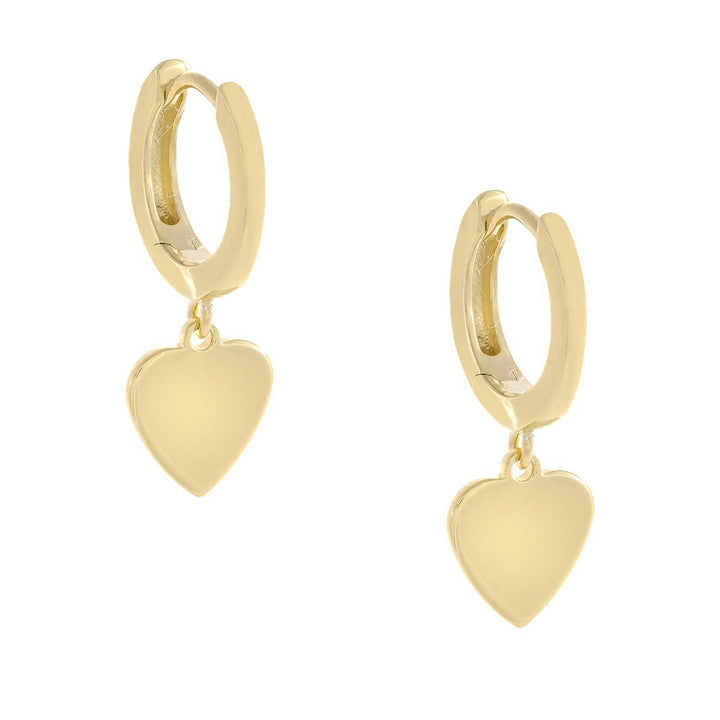 Gold Heart Huggie Earring - Adina Eden's Jewels
