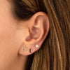  Solid Trio Star Stud Earring 14K - Adina Eden's Jewels