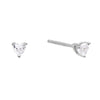 Silver CZ Heart Stud Earring - Adina Eden's Jewels