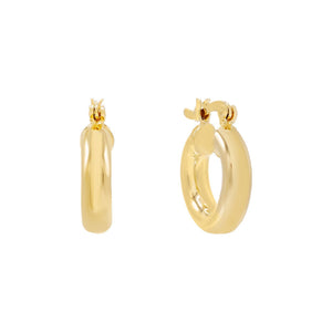 Gold Solid Small Hoop Earring - Adina Eden's Jewels