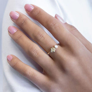  Rose Bezel Ring - Adina Eden's Jewels