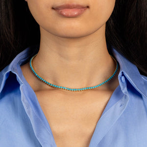  Turquoise Tennis Choker - Adina Eden's Jewels
