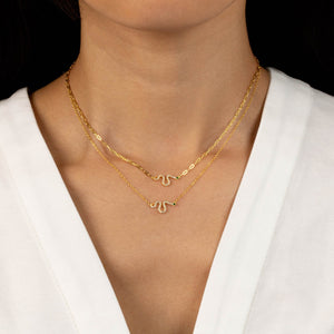  Pavé Snake Link Necklace - Adina Eden's Jewels