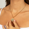  Pavé / Solid Spike Medallion Necklace Charm - Adina Eden's Jewels