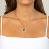 Pavé / Solid Spike Medallion Necklace Charm - Adina Eden's Jewels