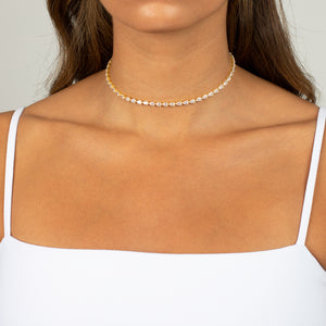  CZ Teardrop Choker - Adina Eden's Jewels