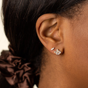  Scattered Baguette Stud Earring - Adina Eden's Jewels