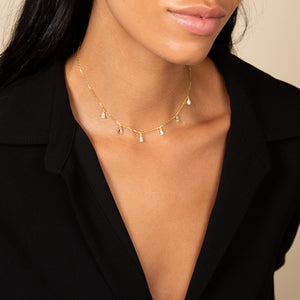  Dangling Multi Teardrop Necklace - Adina Eden's Jewels