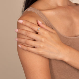  Emerald Shape Bezel Ring - Adina Eden's Jewels