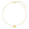 Gold / P Gothic Initial Anklet - Adina Eden's Jewels