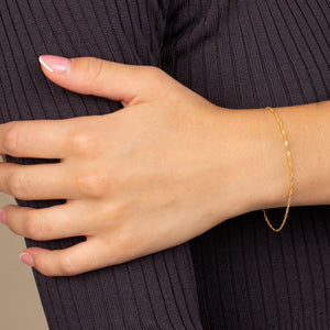  Singapore Chain Bracelet 14K - Adina Eden's Jewels