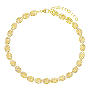  Puffed Mariner Link Choker - Adina Eden's Jewels