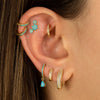  Turquoise Teardrop Huggie Earring - Adina Eden's Jewels
