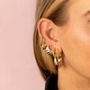  Large Ridged Hoop Earring - Adina Eden's Jewels