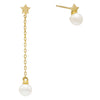 14K Gold Pearl Star Stud Earring 14K - Adina Eden's Jewels