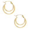 14K Gold Double Mini Hoop Earring 14K - Adina Eden's Jewels