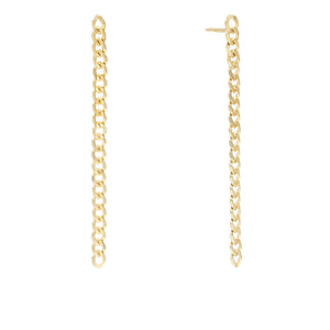  Baby Cuban Chain Drop Stud Earring 14K - Adina Eden's Jewels