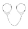 Silver / Single Double Handcuff Chain Huggie Earring - Adina Eden's Jewels