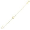 14K Gold Mother Of Pearl Flower Bracelet 14K - Adina Eden's Jewels