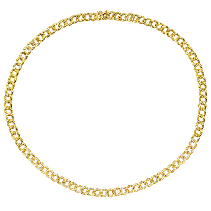  Diamond Cuban Chain Necklace 14K - Adina Eden's Jewels