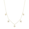 Gold Dangling Pave Starburst Necklace - Adina Eden's Jewels