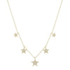 Gold Pavé Dangling Star Necklace - Adina Eden's Jewels