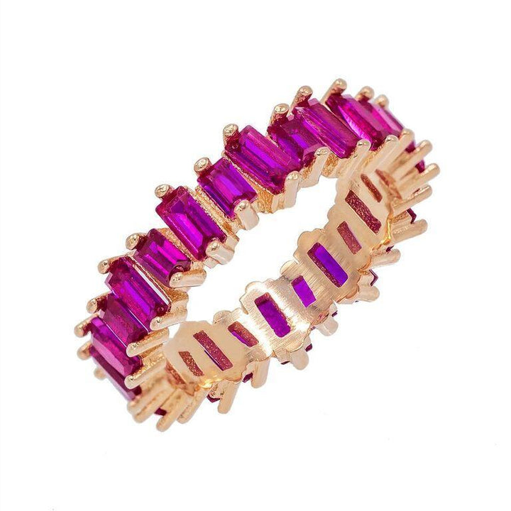  Colored Baguette Ring - Adina Eden's Jewels