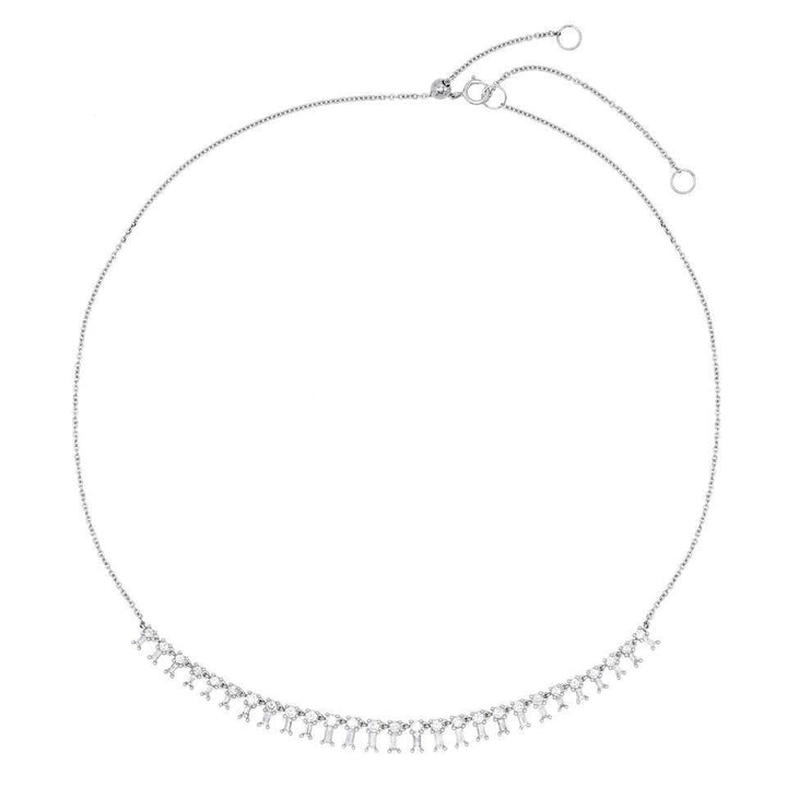  Dangling Baguettes Choker/Necklace 14K - Adina Eden's Jewels