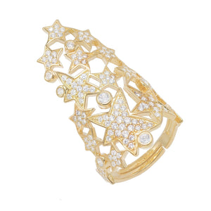 Gold Stars Ring - Adina Eden's Jewels