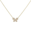 14K Gold Diamond Mini Butterfly Necklace 14K - Adina Eden's Jewels