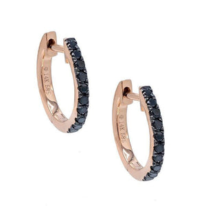 Onyx Black Diamond Huggies 14K - Adina Eden's Jewels