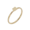 14K Gold / 8 Engraved Mini Square Ring 14K - Adina Eden's Jewels
