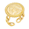 Gold Greek Coin Links Ring - Adina Eden's Jewels