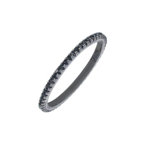 Onyx / 5 Thin Pavé Band - Adina Eden's Jewels