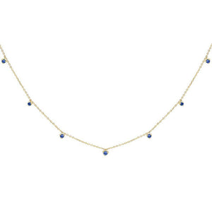  Diamond Dangling Hearts Necklace 14K - Adina Eden's Jewels