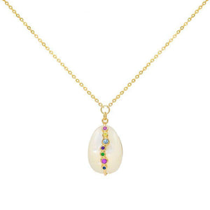 Gold Mother of Pearl Necklace - Adina Eden's Jewels