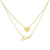 14K Gold Heart X Love Necklace 14K - Adina Eden's Jewels