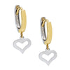14K Gold Heart Cutout Huggie Earring 14K - Adina Eden's Jewels