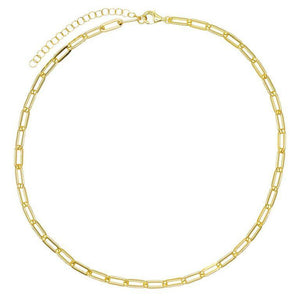 Gold Boxed Chain Choker - Adina Eden's Jewels