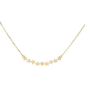 14K Gold Star Bar Necklace 14K - Adina Eden's Jewels
