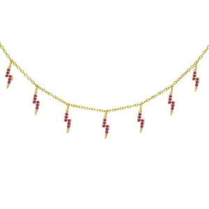 Magenta Lightning Choker - Adina Eden's Jewels